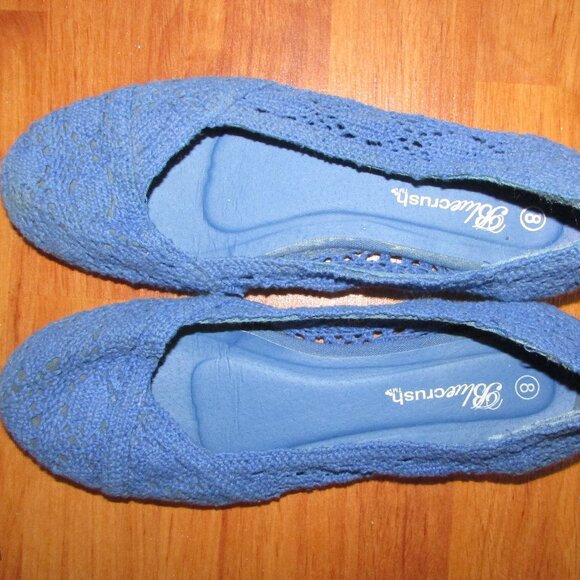 Bluecrush Blue Lace Flats - Sz 8 - Picture 2 of 9